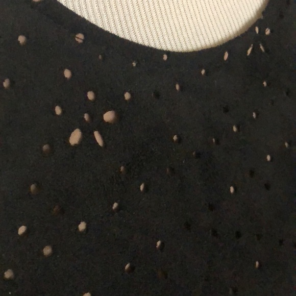 Faux suede laser cut BCBG Max Azria top - Picture 4 of 4